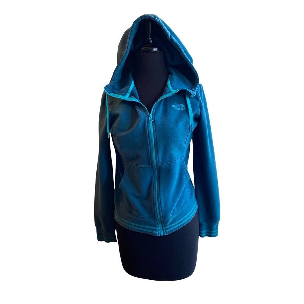 North Face Blue/Green Turquoise Fave Full Zip Hoodie Women’s M